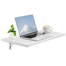 VEVOR Wall Mounted Folding Table, 47.2 x 19.7 inches Wall Mount Table, Floating Desk with Iron Bracket, Fold Down Desk for Small Spaces, Home Office