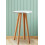 Modern White Side Table - 62cm Tall Plant Stand, Wooden Indoor Cloud Table 1