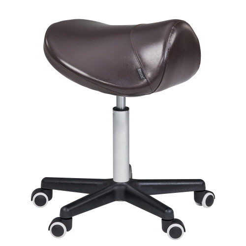 MasterMassage Ergonomic Swivel Saddle Stool, Rich Coffee