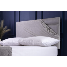 Belledorm Headboard Wrap - Transforms a drab looking Headboard - Luxury Faux Suede (Cloud, Single)