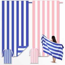 Anavasi Microfibre Beach Towels for Adults, 2 Pack 180 x 90cm 100% Recycled