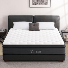 Vantto 3FT Single Mattress, 10 Inch Memory Foam Hybrid Mattress with Breathable Fabric and Pocket Spring for Motion Isolation, Medium Firm