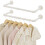 YheenLf 64cm Wall Mounted Clothes Rail, Garment Rack, White, 2 Pack 1