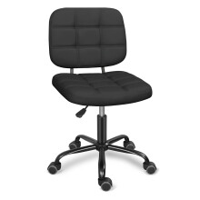 Swivel Desk Chair adjustable Office Chair on wheels Black(33.9"x21.7")