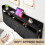 VERFARM 4ft6 Double Size Bed Frame with LED Lights Storage Upholstered Headboard and Charging Station, Solid Metal Platform Bed Double Size 4