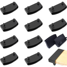 HANZMQIYJJ Bed Slat Holders, 50mm Bed Slat Caps, Side Slat Holders Replacement for Single Double, King, Queen Size Beds- Plastic Replacement (Black)