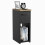 ComfortCove Narrow Bedside Table with Storage Shelf & Handle, Black/Oak 1