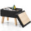 BRIAN & DANY Footstool Ottoman with Storage, Teddy Fleece Rectangle Storage Ottoman 1