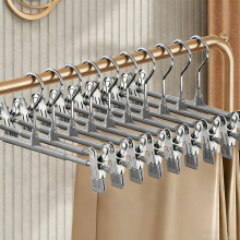 20 Pack Trouser Hanger, 30cm Pants Hangers Space Saving Skirt Hangers with Adjustable Clips,Heavy Duty Clothes Coat Garment Jeans Hangers
