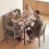 Homcom HOMCOM Folding Dining Table, Kitchen Table with Shelves Grey Wood Effect 7