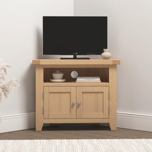 Seconique Seconique Windsor Corner Tv Unit in Natural Oak