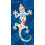 Miracle Home. Microfibre Towel Lizard Menorca Blue, 100% Polyester, 95 x 175 cm. 15551 1
