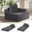 MeMoreCool Folding Sofa Bed Single, Convertible Boneless Couch with Pillow 1