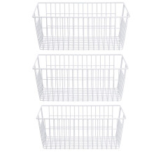 SANNO Freezer Wire Organizer Storage Basket Large Organizer Bins for Organizing Fridge Storage, Freezer, Office, Bathroom