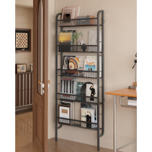 UMDONX Narrow Metal Storage Shelf Behind Door Book Organiser 5 Tier