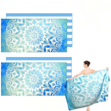 2Pack Microfibre Beach Towels for Adults,Microfibre Lightweight Beach Towel