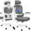 Coscendo Ergonomic Office Chair with Headrest & Lumbar Support, Grey 1