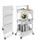 johgee Foldable 3 Tier Metal Utility Rolling Cart, Folding Mobile Multi-Function Storage Trolley Organizer Cart for Home Library 1