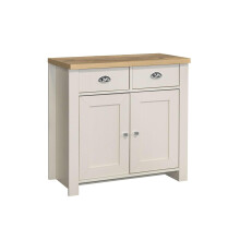 Birlea Highgate 2 Door 2 Drawer Sideboard Cream & Oak Effect