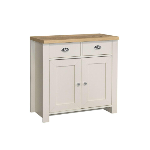 Birlea Birlea Highgate 2 Door 2 Drawer Sideboard Cream & Oak Effect