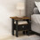 Furinno TIDUR Bedside Table with Storage Bin, Amber Pine 1