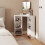 GFW Frances Corner Dressing Table with Mirror & Storage Shelves, White Space-Saving Vanity Desk 1