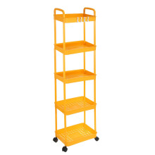 PATIKIL 5-Tier Rolling Utility Cart with Handle, Storage Shelves Organizer Cart Movable Storage Organizer with Wheels for Room Office Kitchen
