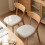 2PCS Modern Solid Dining Chairs Set, Upholstered Fabric Dining Room Chairs 1
