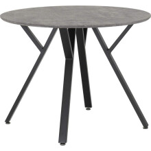 Seconique Athens Round Dining Table in Concrete Effect
