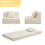 MeMoreCool Folding Mattress Single, Corduroy Fold Out Sofa Bed, Grey 2