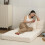 MeMoreCool Folding Mattress Single, Corduroy Fold Out Sofa Bed, Grey 5
