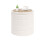 PINPLUS Round Ottoman Storage, Convertible Table, Cream White, 43x43x45 cm 1