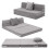 MeMoreCool Folding Mattress Double, Corduroy Fold Out Sofa Bed, Grey 1