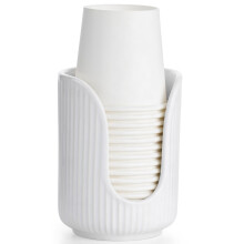 Bathroom Cup Dispenser, 3oz-4oz Ceramic Paper Cup Holder, Small Countertop Mouthwash Dixie Cups Accessories, for Vanity Countertops, Bathroom