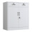 JINGUR Metal Storage Cupboard with Locking Doors and 2 Drawers (White) 1