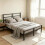 MOFLUT 4ft6 Double Bed Frame with Headboard, Metal Slats Support Platform Bed Frames Double Bed with Storage Under Bed 1