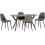 Seconique Seconique Athens Dining Set with 4 Dining Chairs in Concrete Effect 1