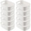 YUENPUN 10 PCS White Plastic Storage Organiser, Small White Storage Box Handle, Plastic Studio Storage Basket Bins for Kitchen, Bathroom 1