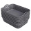 Lesbye Set of 6 Plastic Storage Basket Trays, Grey Plastic Baskets Tray 1