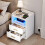 Quikraen Bedside table with 2 Drawers, wireless charging and LED light 1