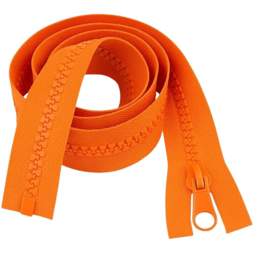 32" (81cm) Orange Chunky Zip - Heavy-Duty Open-Ended Separating