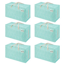 VENO 6 Pack Heavy-Duty Oversize Large Storage Bag with Zips for Moving, Clothes Storage, Laundry Bag, Packing, House Solutions, Water-Resistant