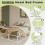 EMODA Double Bed Frame 36cm High with Steel Slats Support, White 4