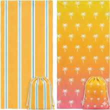 RB INTERNATIONAL Beach Towel with Bag XL 180x90cm 100% Recycled Microfibre Towels for Adults, Quick Dry, Sand Free, Lightweight