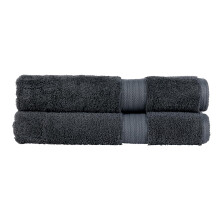 Christy Renaissance 2 Bath Sheets Set | Ash Grey | 100% Egyptian Cotton Pile | Luxuriously Soft and Super Absorbent | 675 GSM
