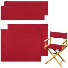 STAY GENT 2 Set Durable Replacement Seat Cover for Directors Chair Red