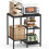 OGEMXU Kitchen Microwave Stand,4-Tier Adjustable Microwave Cart,Black 1
