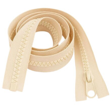 16" (41cm) Cream Chunky Zip - Heavy-Duty Open-Ended Separating