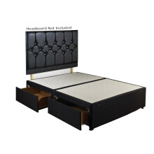 Single Diamond Divan Bed Base Comes with 2 Drawers no Headboard