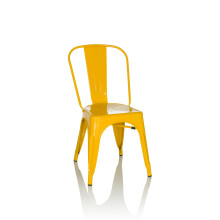 hjh OFFICE bistro chair VANTAGGIO COMFORT metal yellow chair in industry design, stackable, 645091
